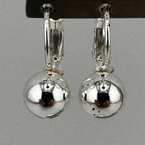 Silver closed back Stud  Pierced Earrings